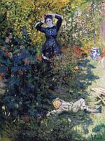 Camille and Jean Monet in the Garden at Argenteuil